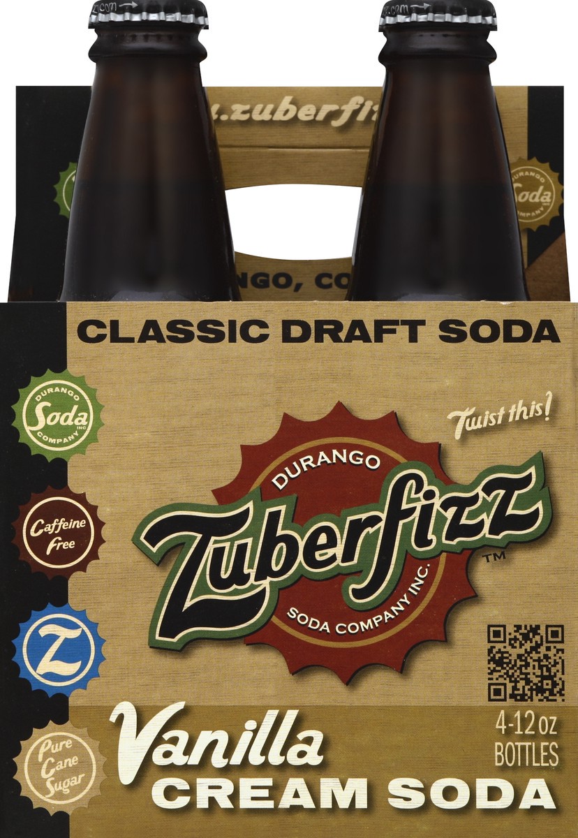 slide 4 of 4, Zuberfizz Vanilla Cream Soda, 48 fl oz