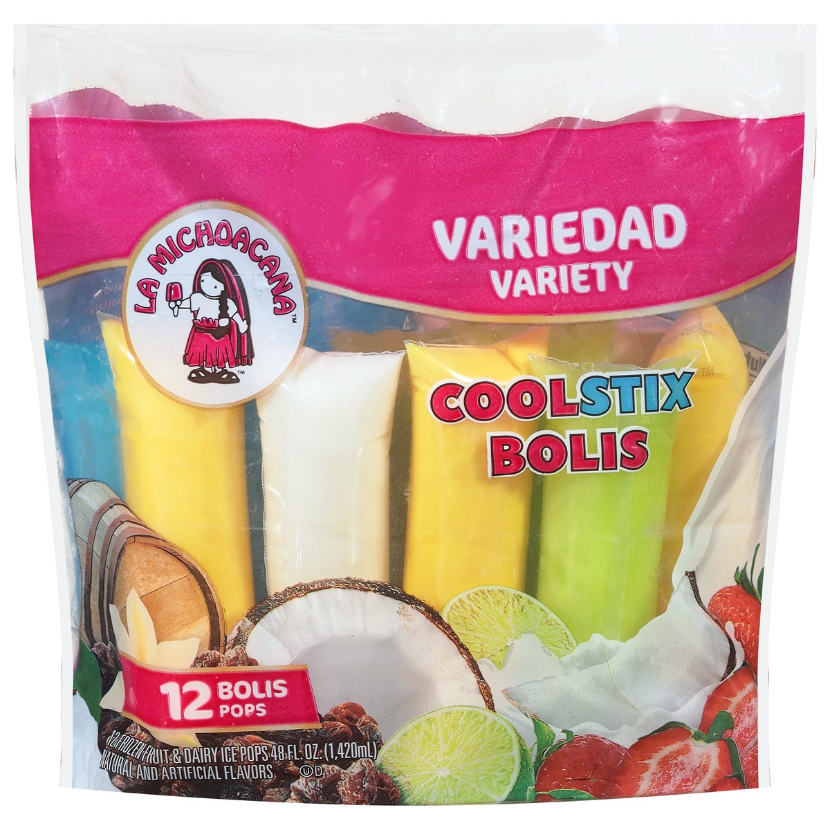 slide 1 of 9, La Michoacana Variety Ice Cream Pops Bag, 12 ct