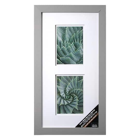 slide 1 of 3, Gallery 2 Opening Gray Frame With Double Mat By Studio Decor, 5 in x 7 in mat