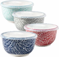 slide 1 of 1, Mason Craft And More Leaf Print Ceramic Container Set, 8 ct