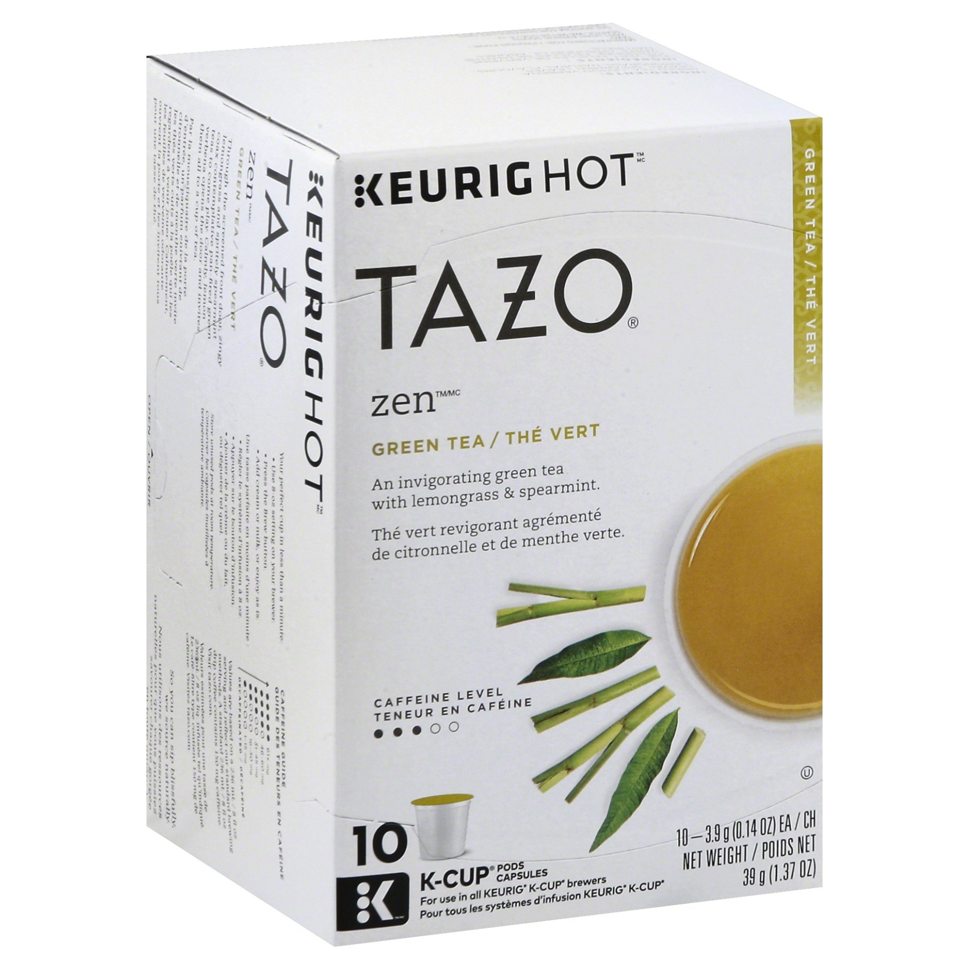 slide 1 of 1, Tazo Zen Tea Kcup Pods, 10 ct