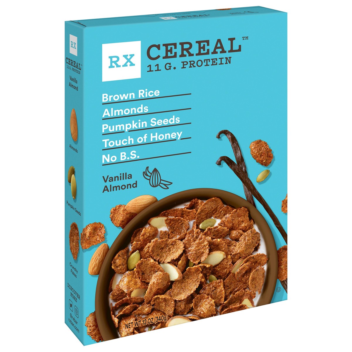 slide 5 of 8, RX Breakfast Cereal, Vanilla Almond, 12 oz, 12 oz