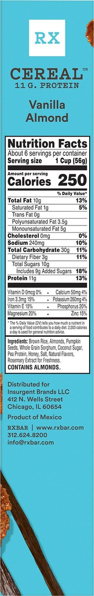 slide 7 of 8, RX Breakfast Cereal, Vanilla Almond, 12 oz, 12 oz