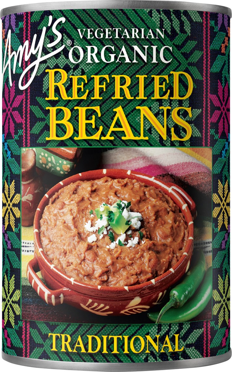 slide 2 of 2, Amy's Organic Traditional Vegetarian Refried Beans, 