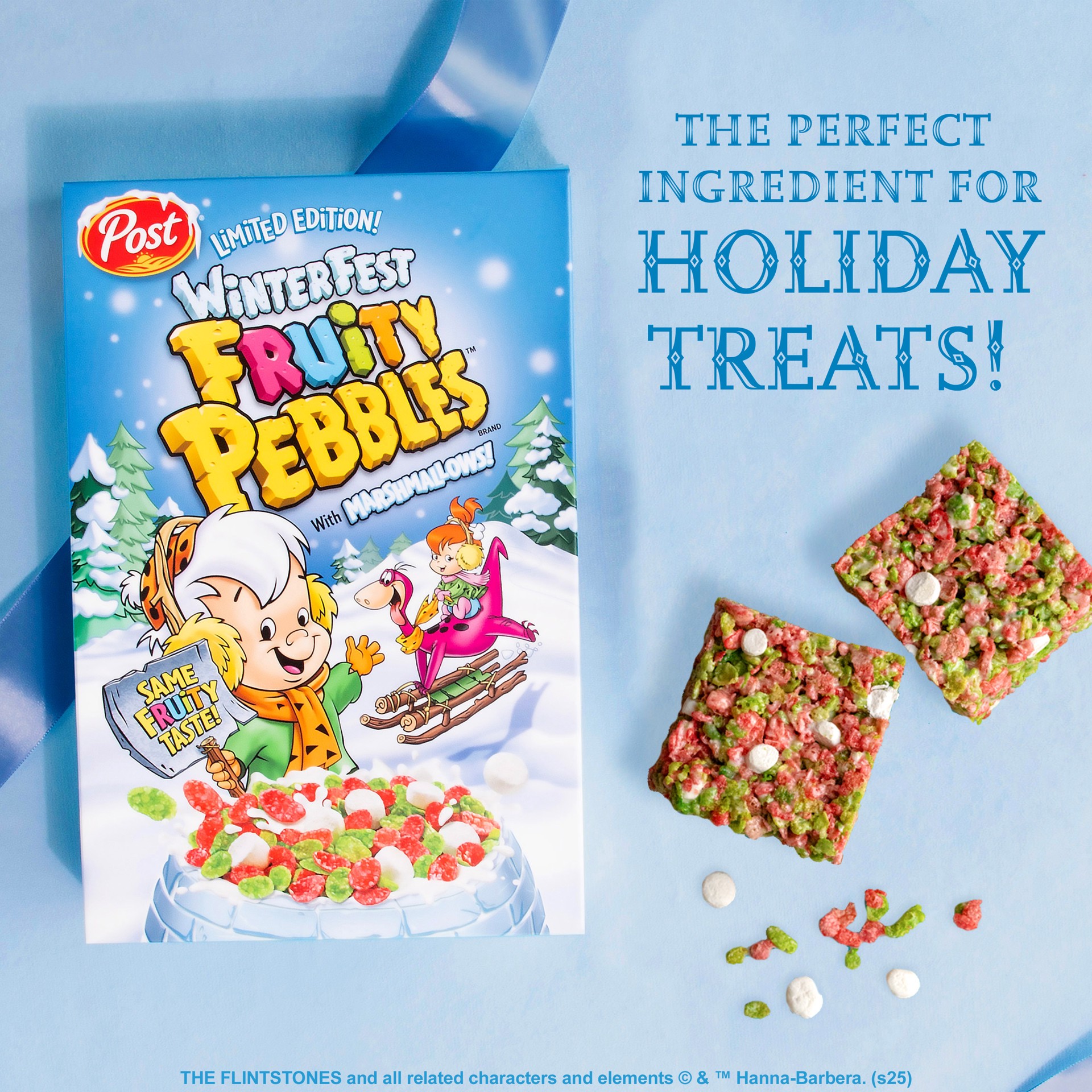 slide 4 of 5, Post WinterFest with Marshmallows Fruity PEBBLES Cereal, Fruity Kids Cereal, 9.5 OZ Cereal Box, 9.5 oz