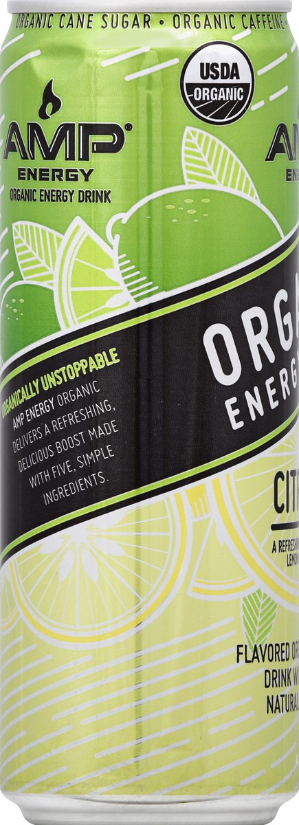 slide 6 of 6, AMP Organic Pineapple Coconut Energy Drink, 12 fl oz