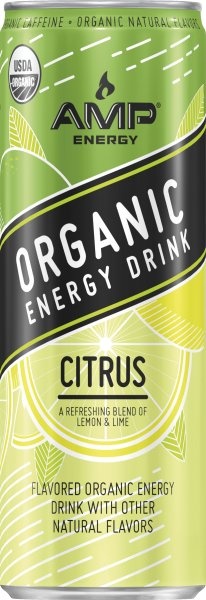 slide 1 of 1, AMP Organic Citrus Energy Drink, 12 fl oz