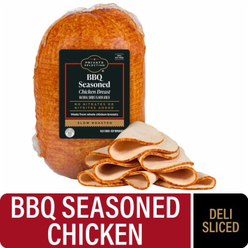 slide 1 of 1, Private Selection BBQ Seasoned Chicken Sandwich Slices 1 Each, 12 oz