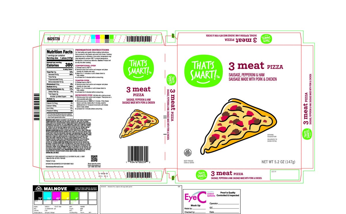 slide 13 of 16, That'S Smart Pizza Three Meat, 5.2 oz