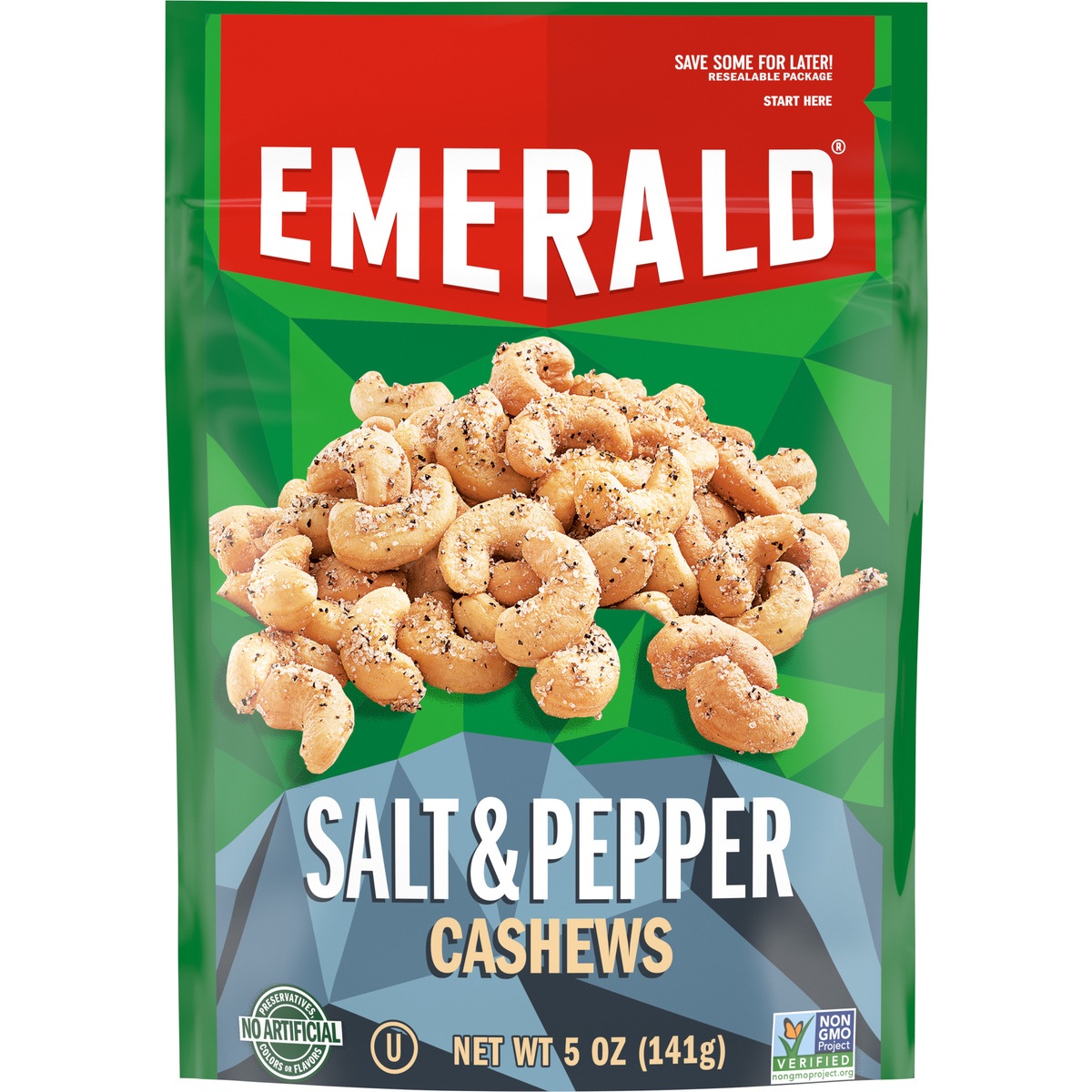 slide 11 of 11, Emerald Salt Pepper Cashews, 5 oz