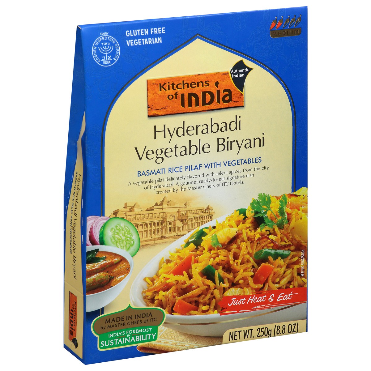 slide 2 of 9, Kitchens of India Medium Hyderabadi Vegetable Biryani 250 gr, 250 gram