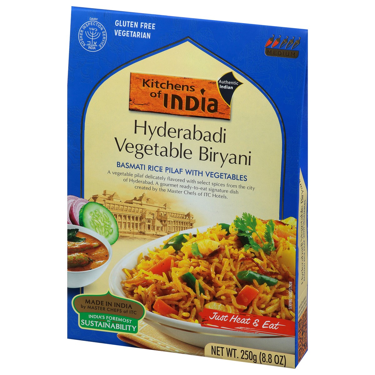 slide 3 of 9, Kitchens of India Medium Hyderabadi Vegetable Biryani 250 gr, 250 gram