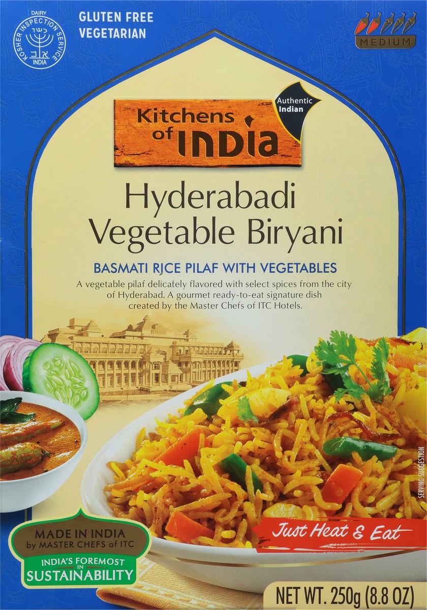 slide 6 of 9, Kitchens of India Medium Hyderabadi Vegetable Biryani 250 gr, 250 gram