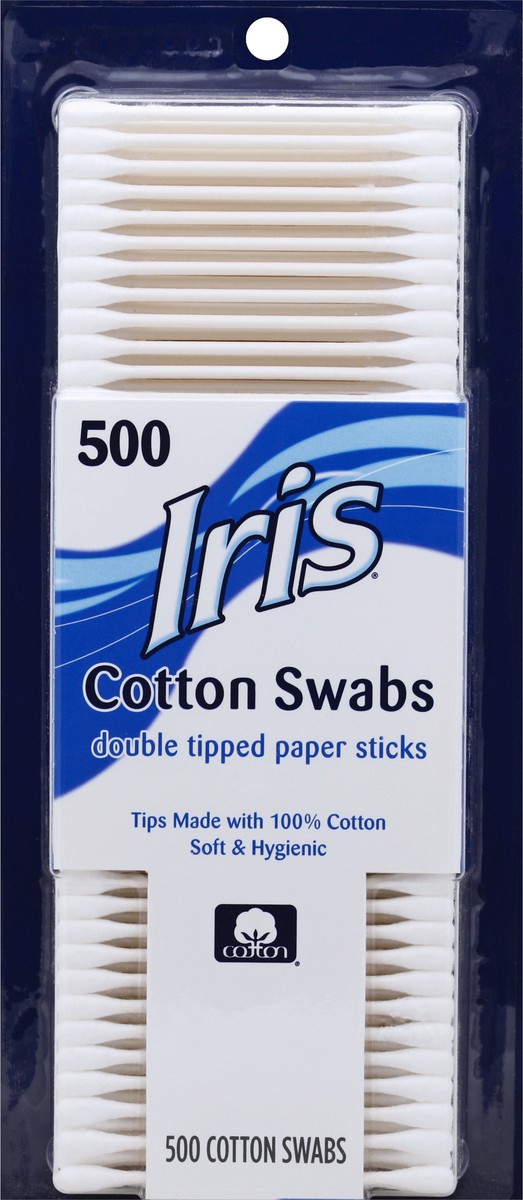 slide 5 of 6, IRIS Cotton Swabs 500 ea, 500 ct