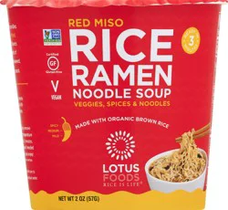 Lotus Foods Rice Ramen Red Miso Noodle Soup 2 oz
