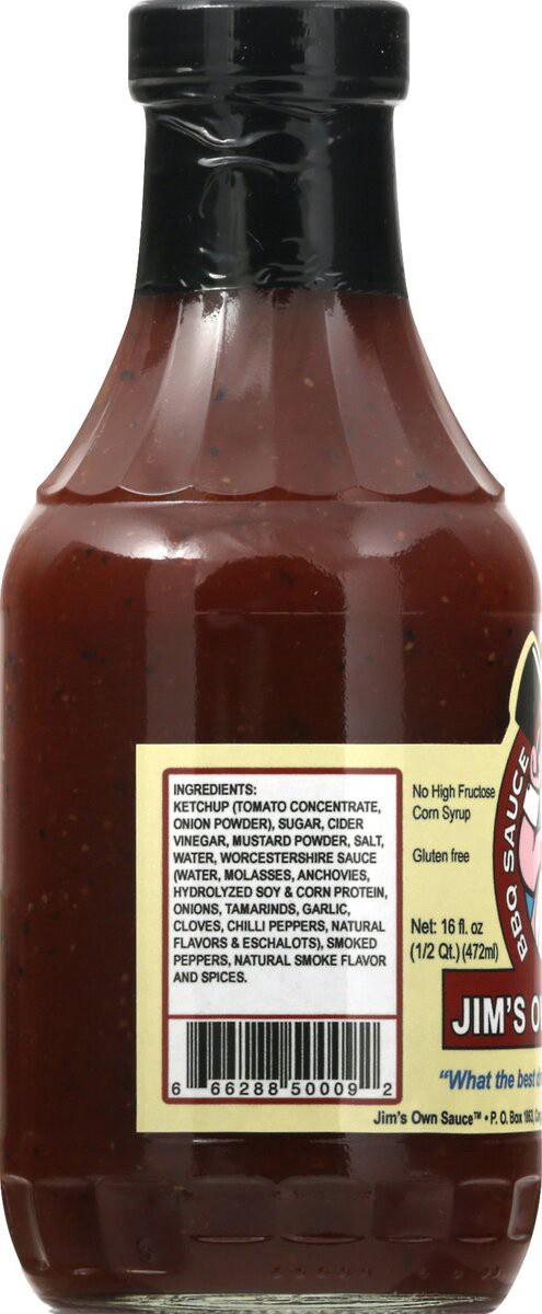 slide 4 of 6, Jim's Own BBQ Sauce 16 oz, 16 oz