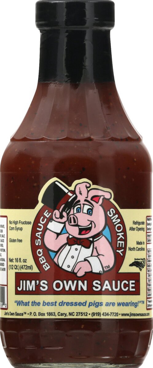 slide 2 of 6, Jim's Own BBQ Sauce 16 oz, 16 oz