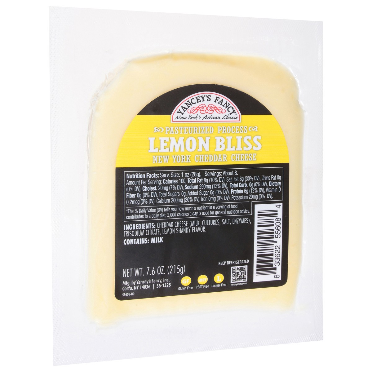 slide 2 of 14, Yancey's Fancy New York Cheddar Lemon Bliss Cheese 7.6 oz, 7.6 oz