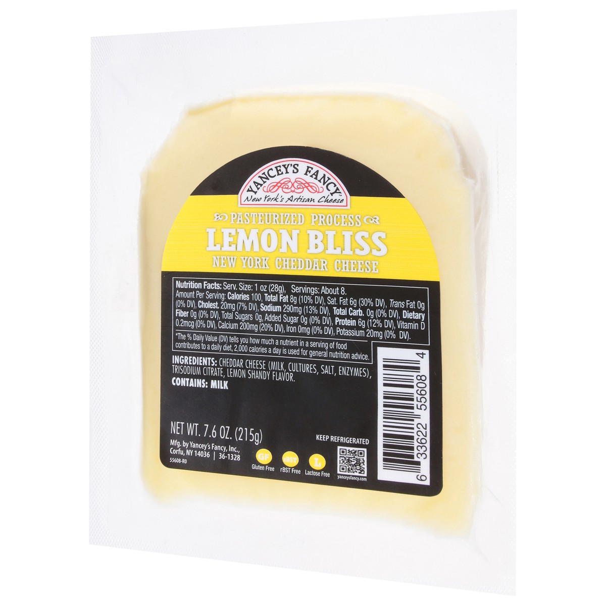 slide 9 of 14, Yancey's Fancy New York Cheddar Lemon Bliss Cheese 7.6 oz, 7.6 oz
