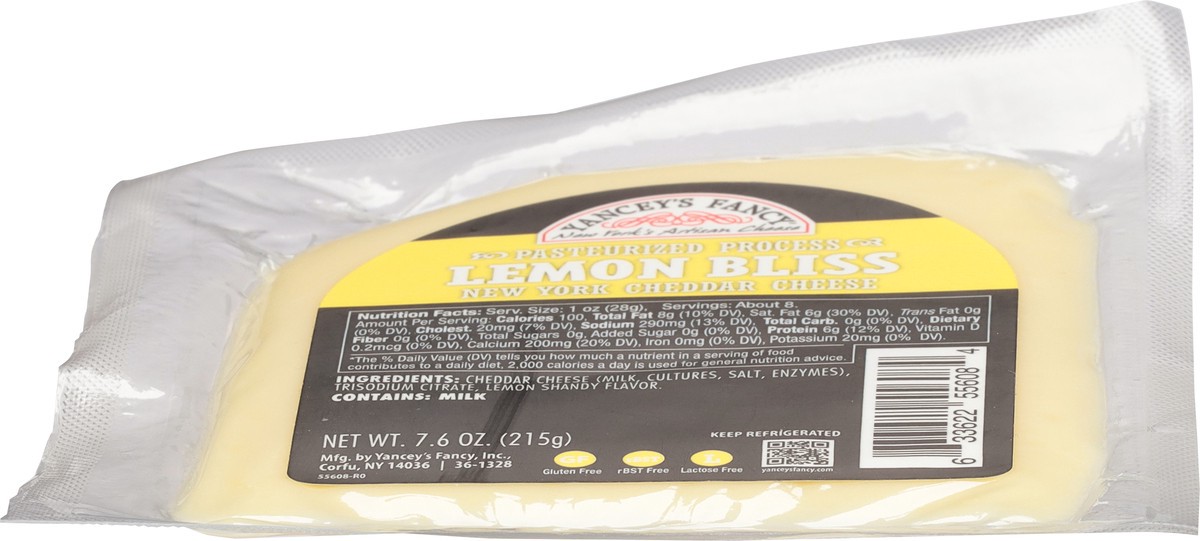 slide 6 of 14, Yancey's Fancy New York Cheddar Lemon Bliss Cheese 7.6 oz, 7.6 oz