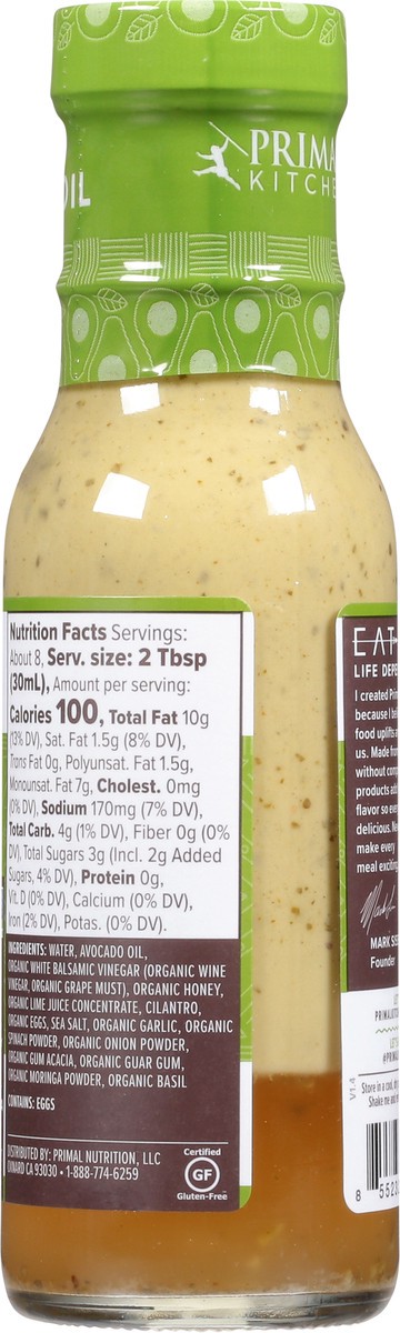 slide 3 of 13, Primal Kitchen Cilantro Lime Dressing & Marinade 8 fl oz, 8 fl oz