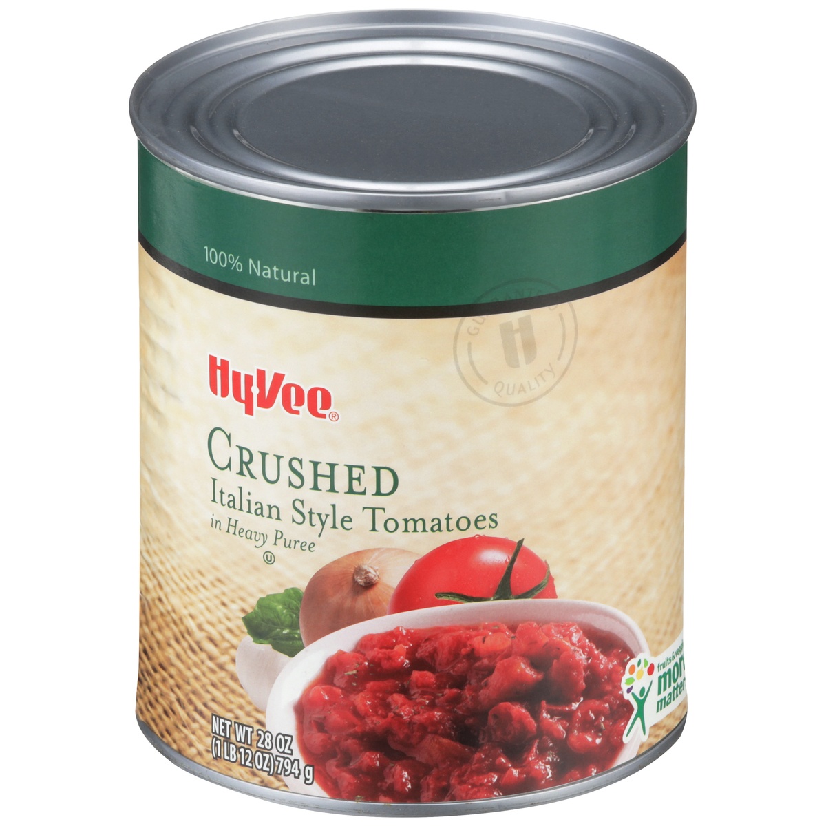 slide 1 of 1, Hy-vee Italian Style Crushed Tomatoes In Heavy Puree, 28 oz