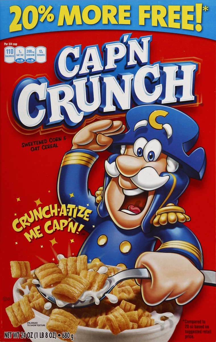 slide 1 of 1, Cap'n Crunch Cereal 24 oz, 24 oz