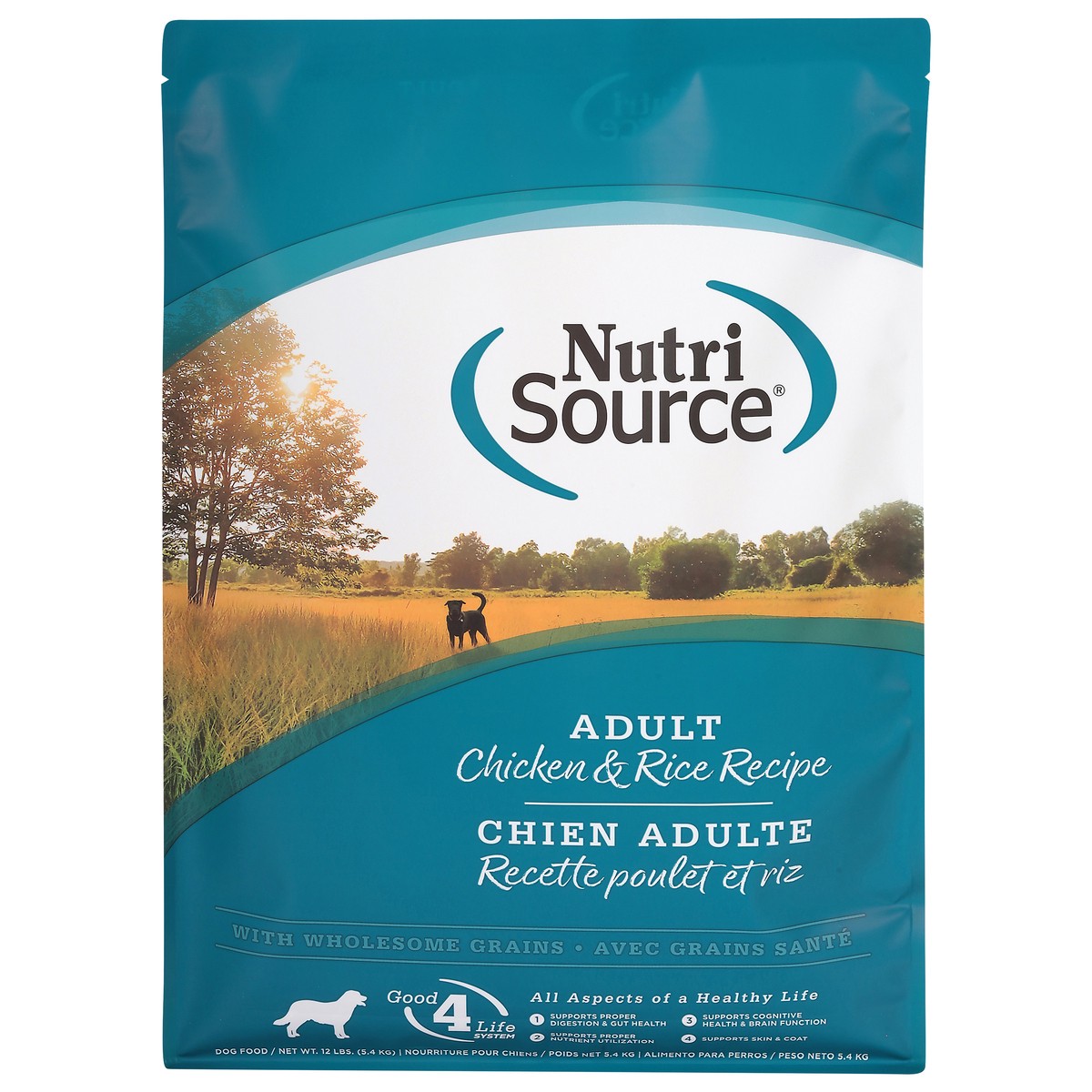 slide 13 of 14, NutriSource with Wholesome Grains Adult Chicken & Rice Recipe Dog Food 12 lb, 12 lb