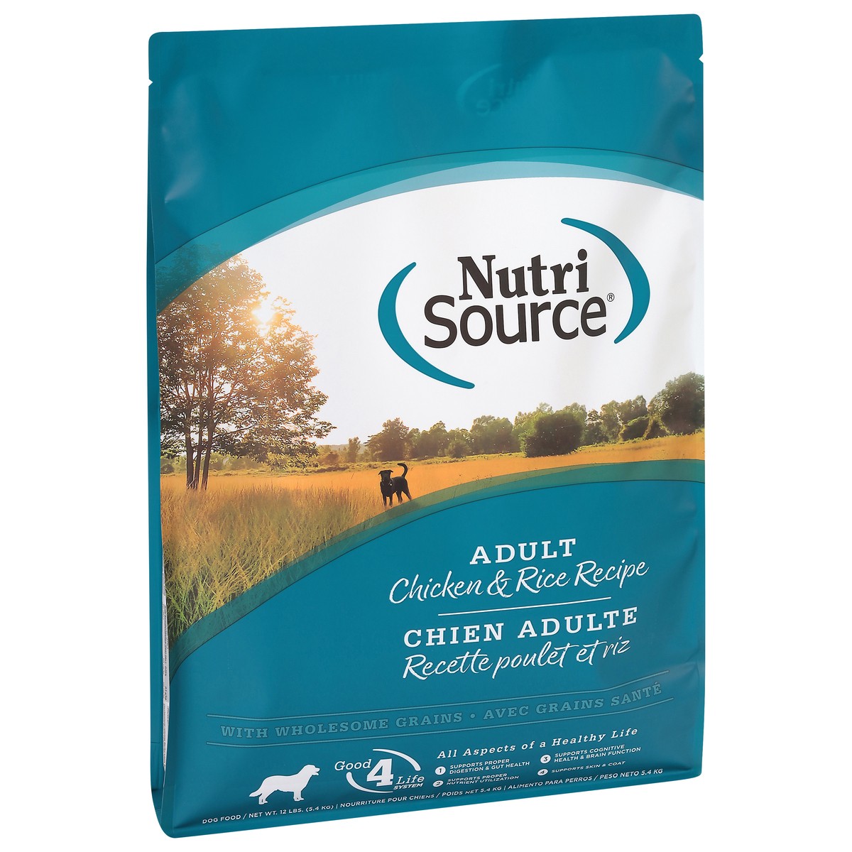 slide 8 of 14, NutriSource with Wholesome Grains Adult Chicken & Rice Recipe Dog Food 12 lb, 12 lb