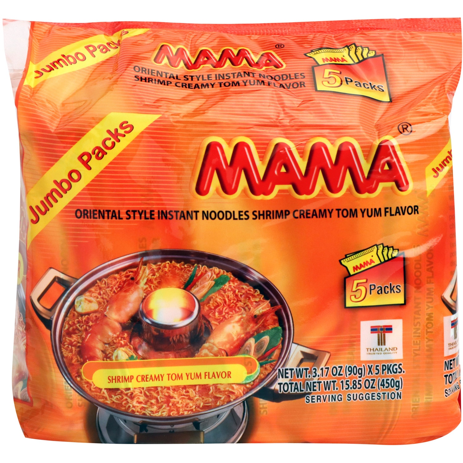 slide 1 of 1, Mama Originalental Style Instant Noodles Shrimp Creamy Tom Yum Flavor, 15.85 oz