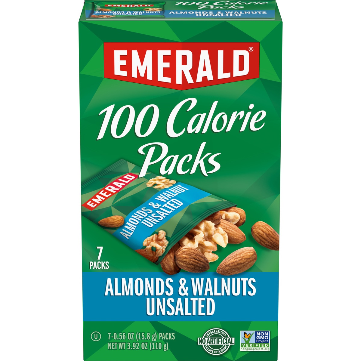 slide 1 of 11, Emerald Natural Almonds & Walnuts 100 Calorie Packs, 7 ct; 0.56 oz
