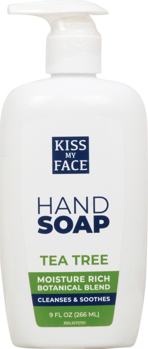 slide 2 of 9, Kiss My Face Cleanses & Soothes Tea Tree Hand Soap 9 fl oz, 9 fl oz