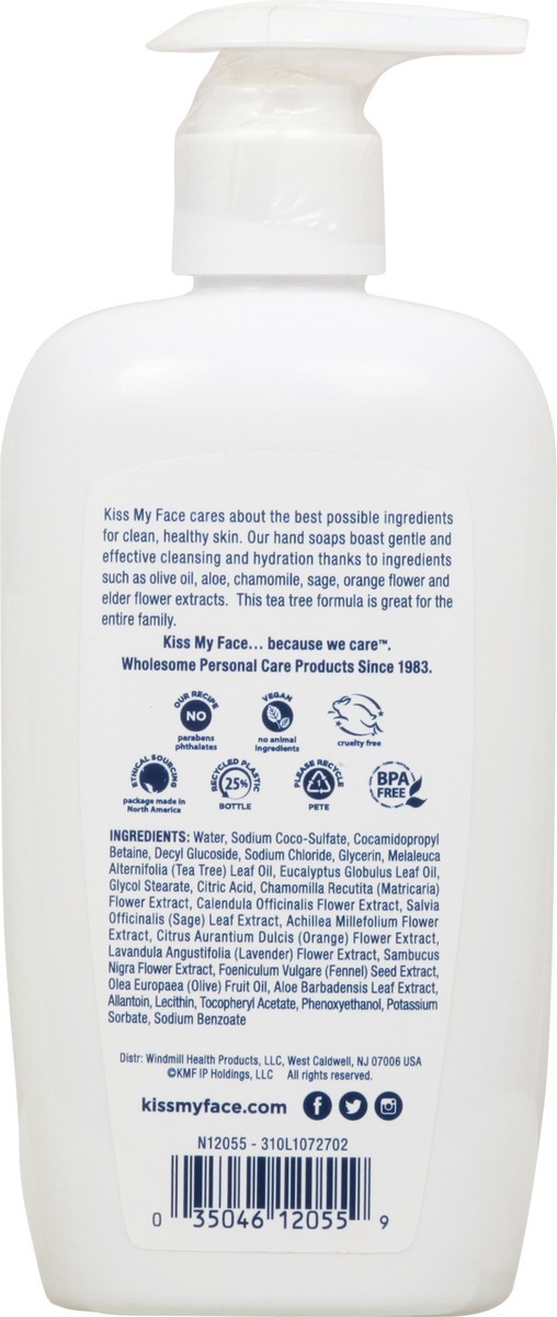 slide 9 of 9, Kiss My Face Cleanses & Soothes Tea Tree Hand Soap 9 fl oz, 9 fl oz