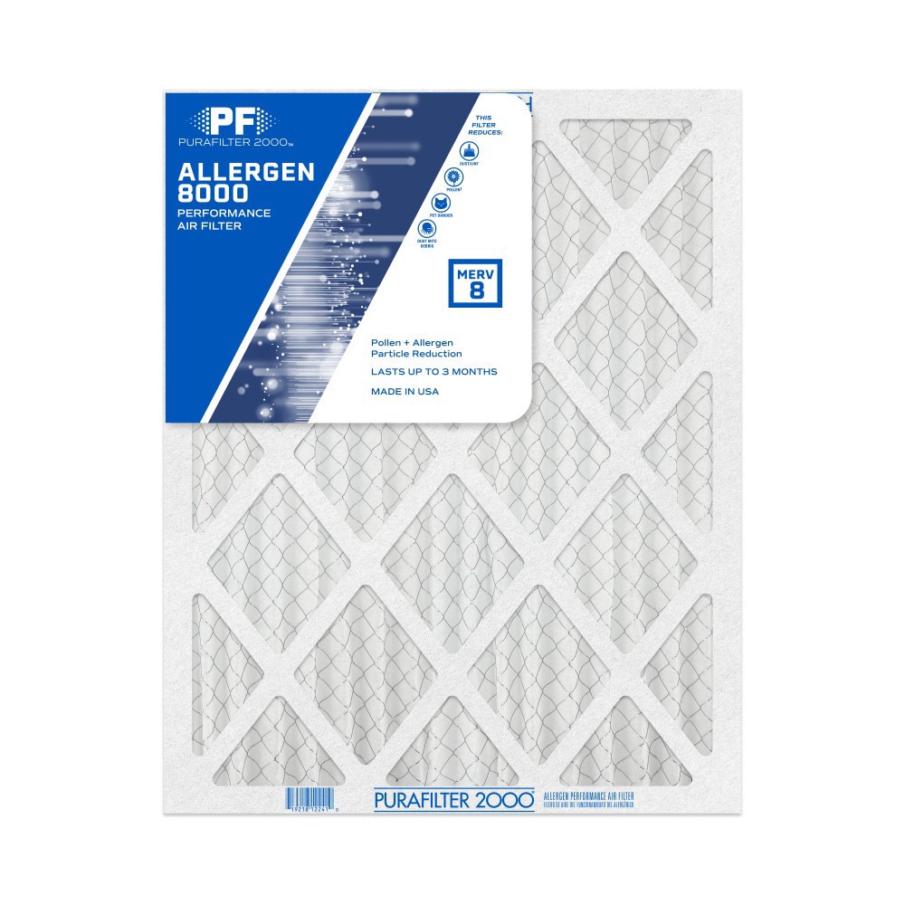 slide 1 of 1, Purafilter Pollen And Allergen Performance Air Filter, 12 in x 36 in x 1 in