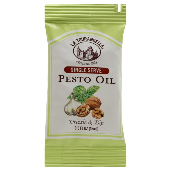 slide 1 of 6, La Tourangelle Pesto Oil Single Serve Pouch, 0.5 oz