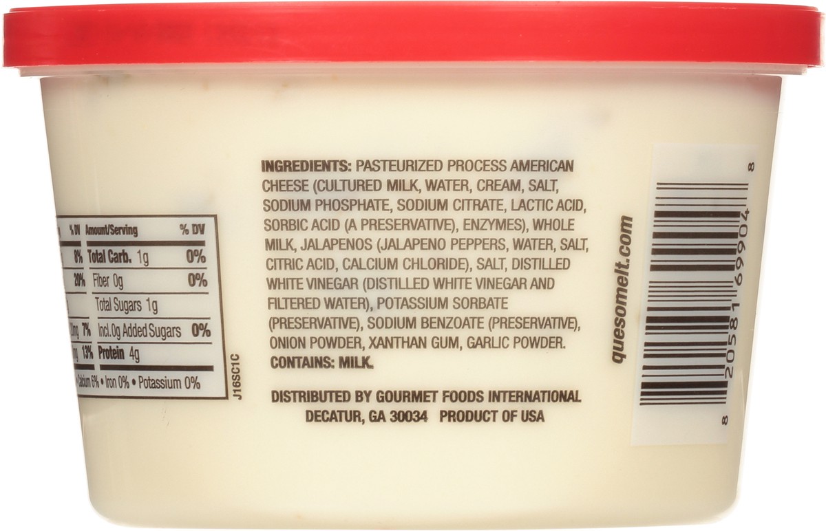 slide 6 of 9, Queso-Melt Jalapeno Cheese Dip, 16 oz