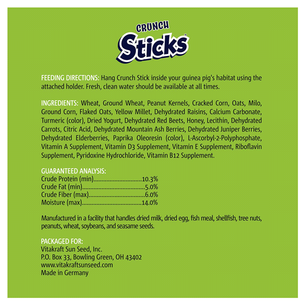 slide 4 of 9, Vitakraft Wild Berry Glaze Crunch Sticks, 2 ct