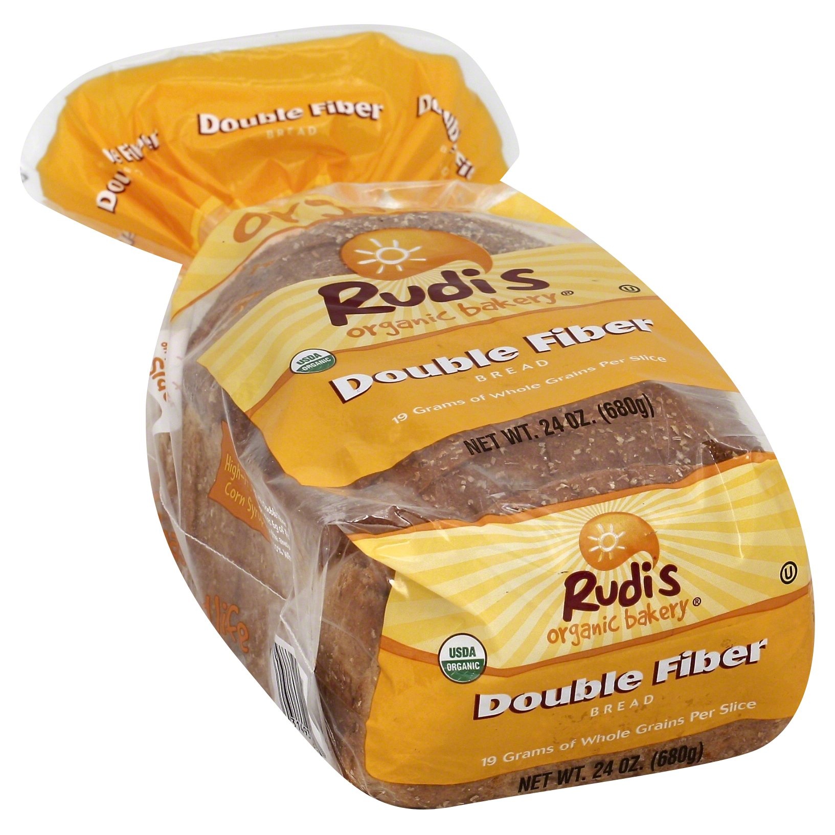 slide 1 of 1, Rudi's Organic Bakery Double Fiber Bread, 24 oz