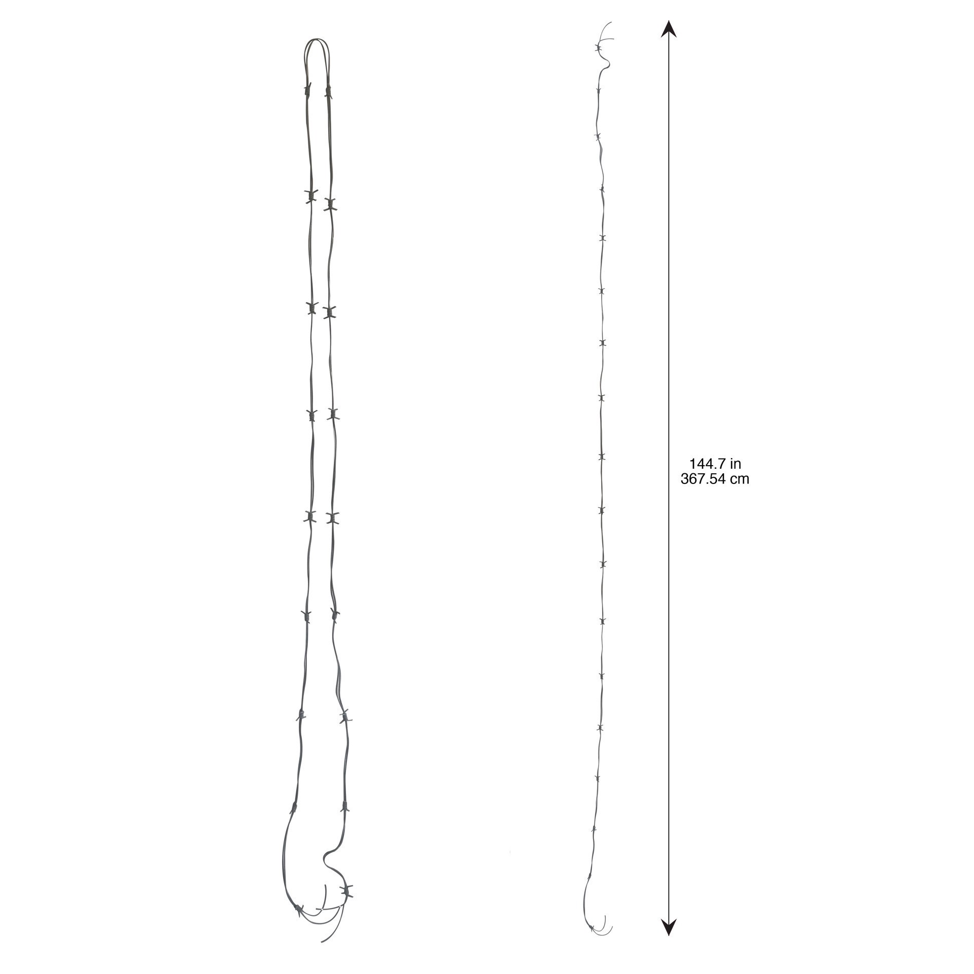 slide 3 of 5, 12ft. Black Plastic Barbed Wire By Ashland, 12 ft