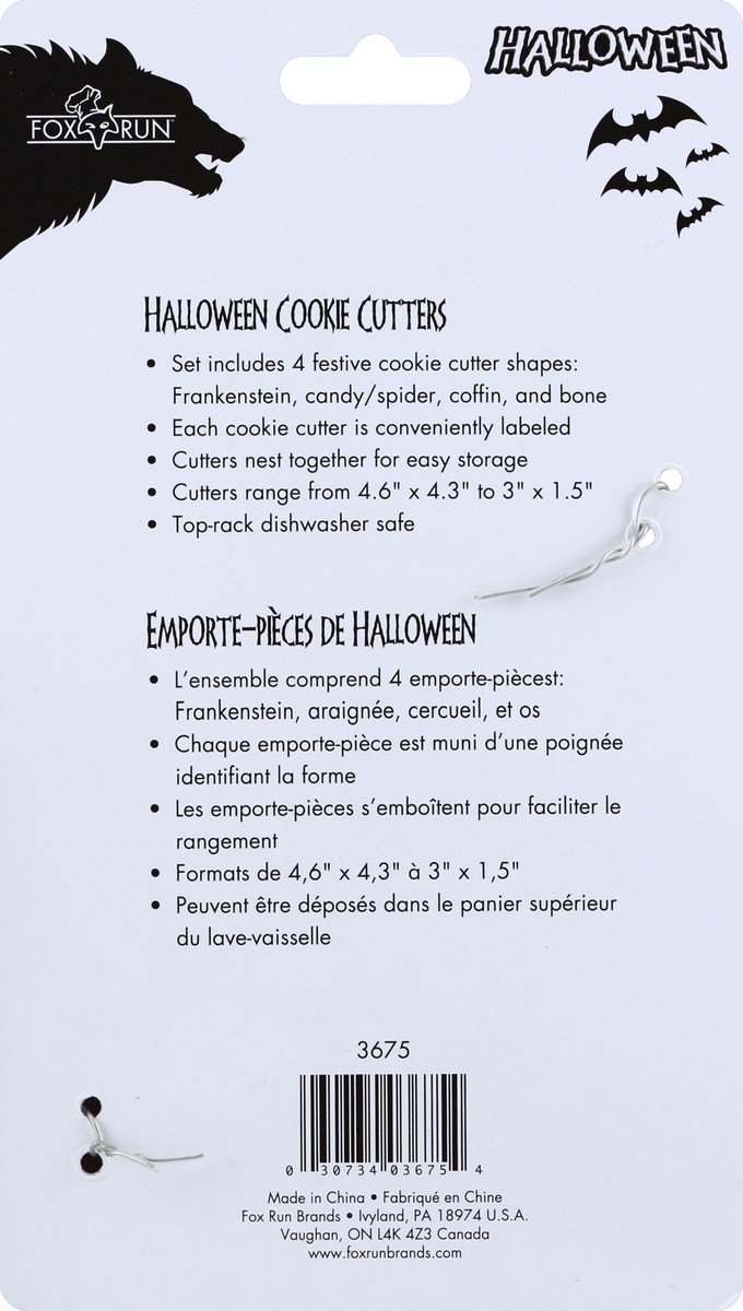 slide 6 of 6, Fox Run Frankenstein, Spider, Coffin, 4 ct