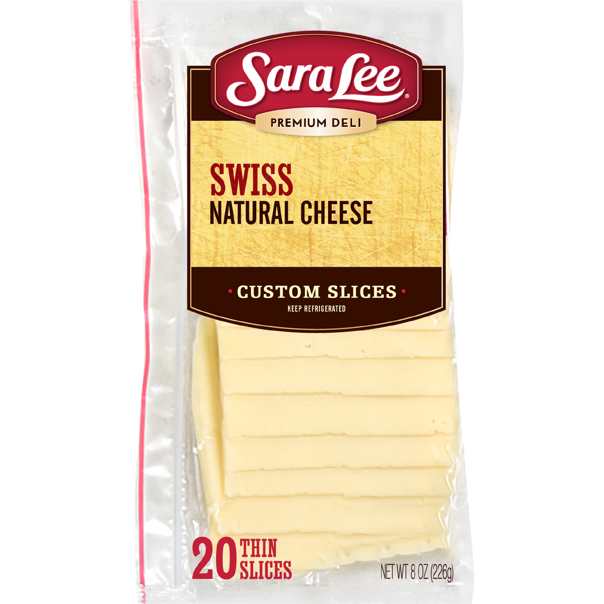 slide 1 of 5, Sara Lee Swiss Natural Cheese, 226.80 g