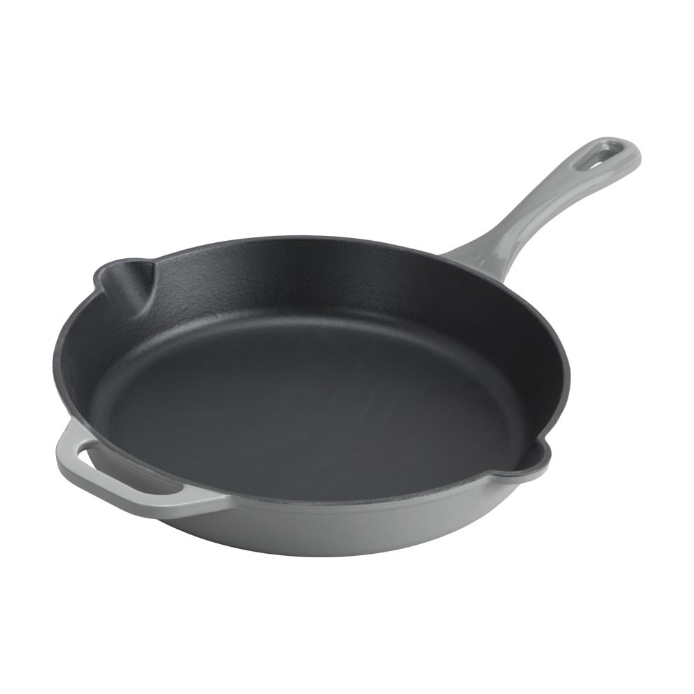 slide 3 of 5, Dash Of That 12 In Enameled Cast Iron Skillet - Grey, 12 in