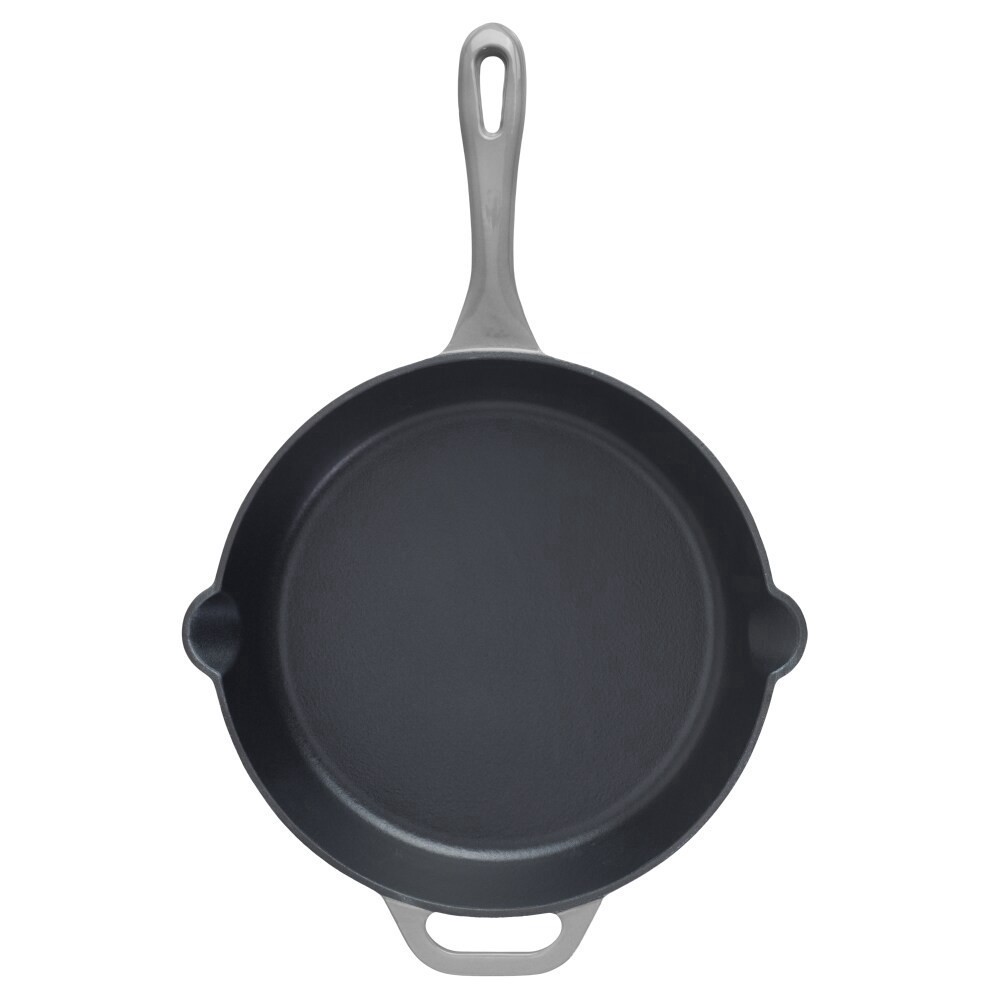 slide 4 of 5, Dash Of That 12 In Enameled Cast Iron Skillet - Grey, 12 in