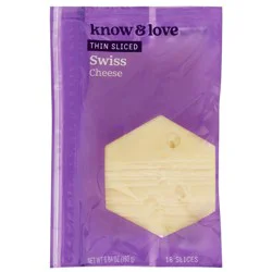 know & love Swiss Cheese Thin Sliced 6.8 Ounces