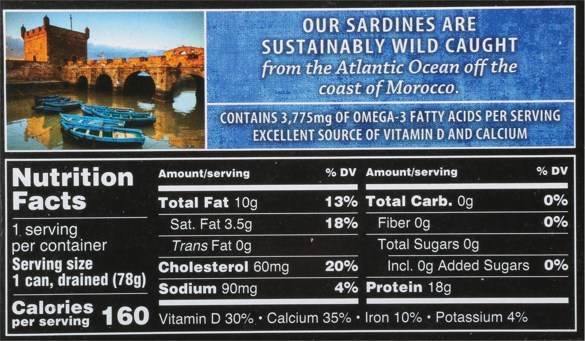 slide 2 of 13, Crown Prince In Water Wild Caught Sardines 4.25 oz Box, 4.25 oz