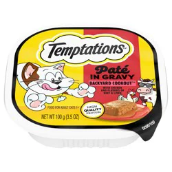 Temptations Backyard Cookout Pate in Gravy Adult Wet Cat Food 100 g