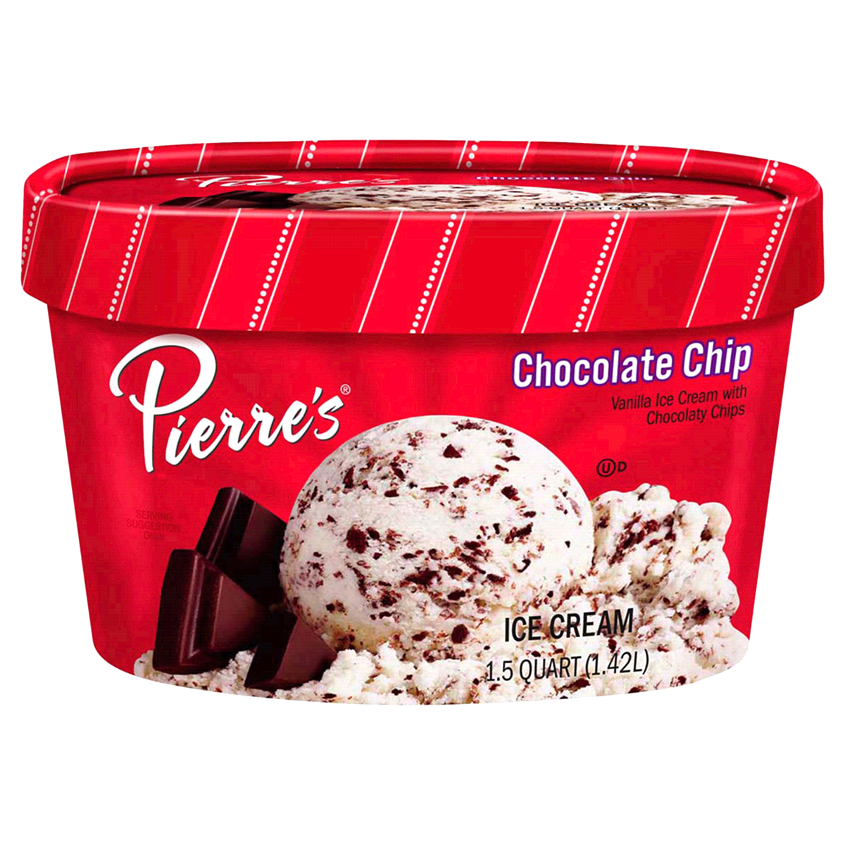 slide 1 of 9, Pierre's Pierres Ice Cream Chocolate Chip, 48 fl oz