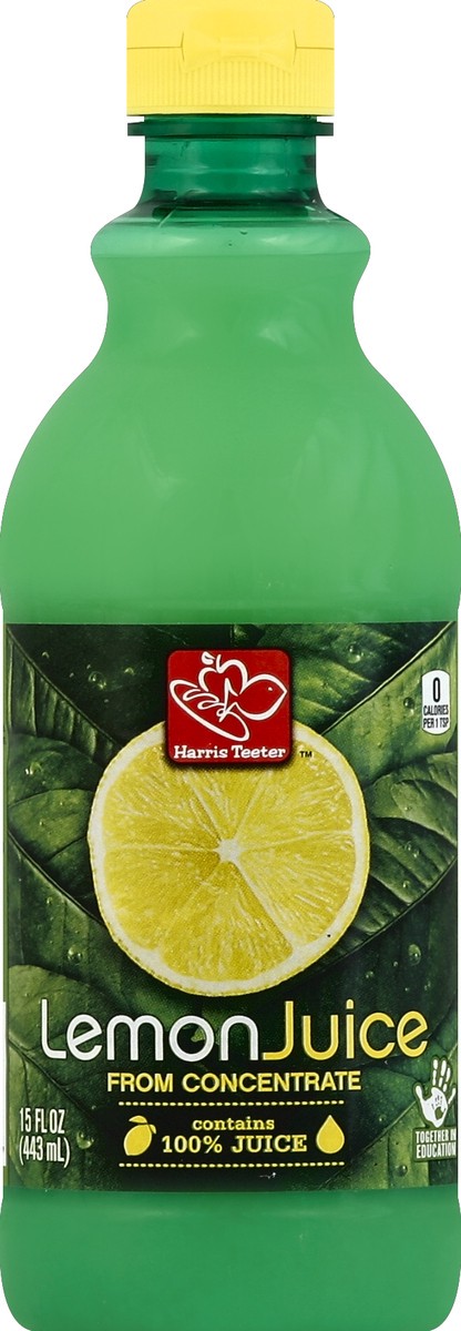 slide 1 of 5, Harris Teeter 100% Lemon Juice - 15 oz, 15 oz