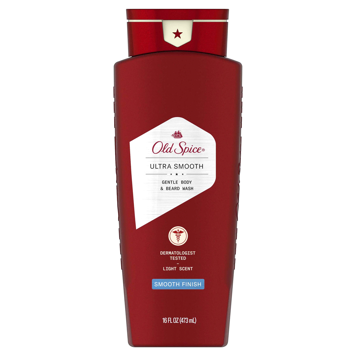 slide 1 of 1, Old Spice Smooth Finish Gentle Body & Beard Wash, 16 fl oz