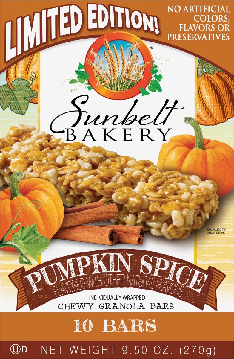 slide 8 of 9, Sunbelt Bakery Chewy Pumpkin Spice Granola Bars 10 10 ea Box, 10 ct